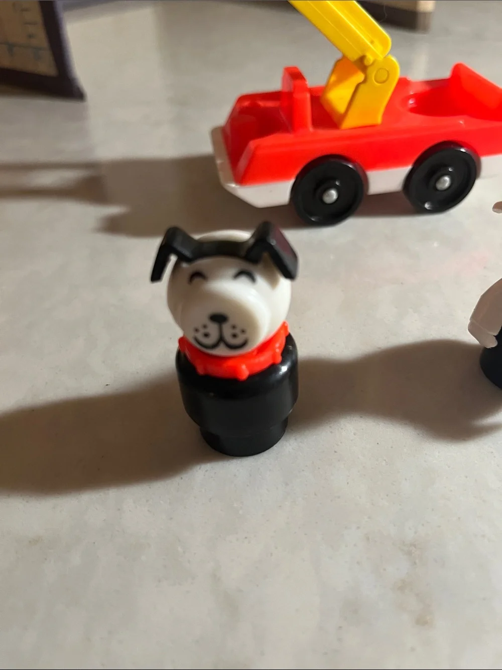 Vintage Fisher Price Little People Fireman & Fire Truck and Fire dog